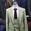 Suit For Men Three Piece Light Green - Foisen Lin - Image 3