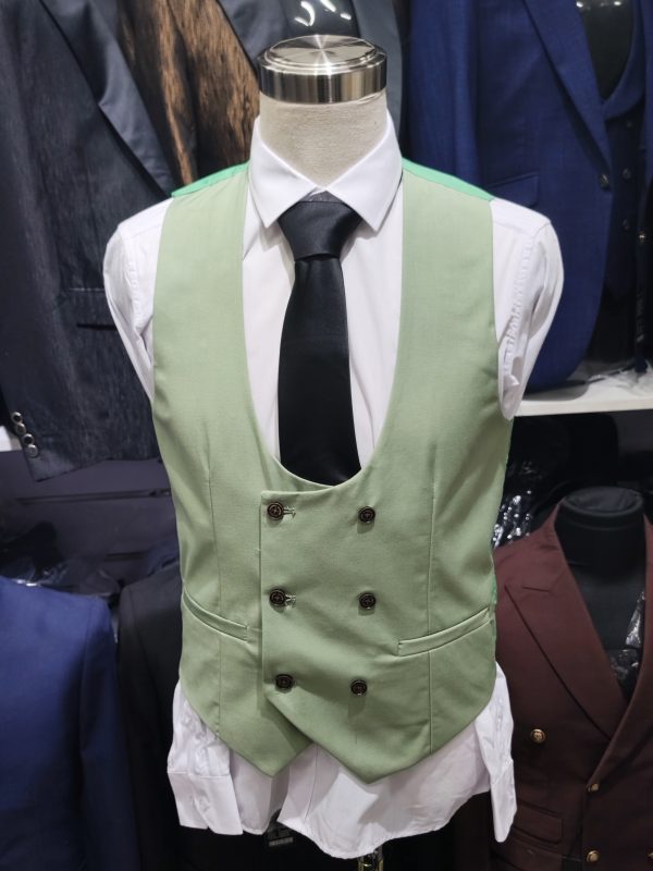 Suit For Men Three Piece Light Green - Foisen Lin - Image 5
