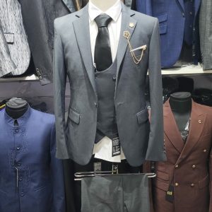 Suit For Men Three Piece Dark Grey - Foisen Lin