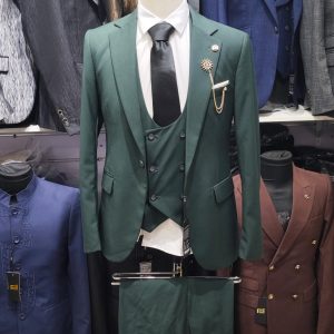 Suit For Men Three Piece Dark Green - Foisen Lin