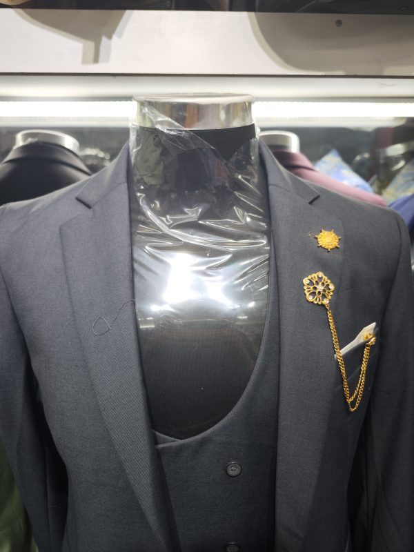 Suit For Men Three Piece Dark Grey - Foisen Lin - Image 4