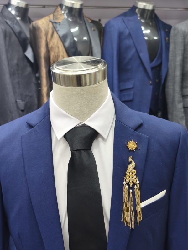 Suit For Men Three Piece Navy Blue - Foisen Lin - Image 2