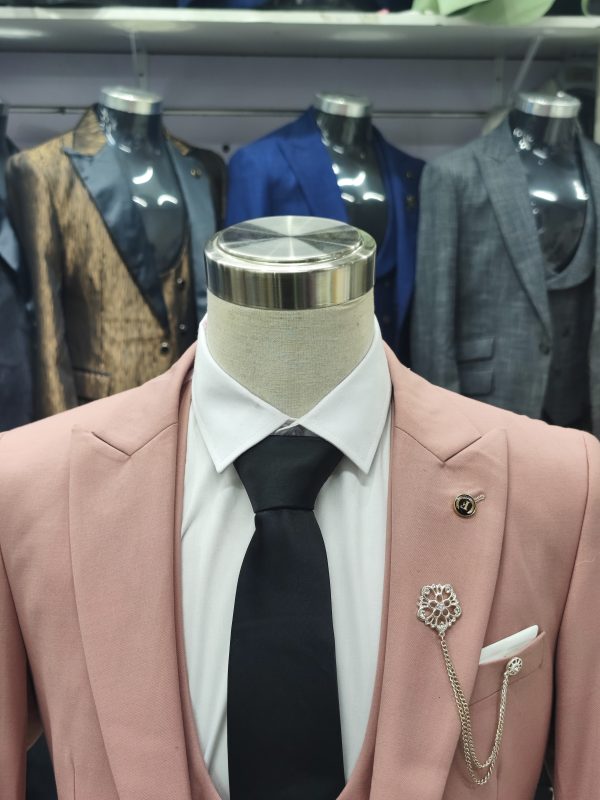 Suit For Men Three Piece Pink - Foisen Lin - Image 4
