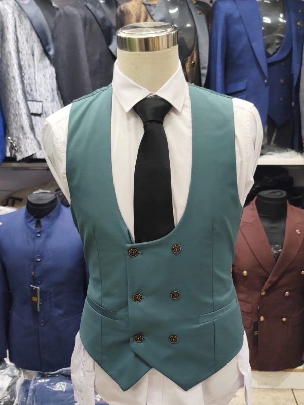 Suit For Men Three Piece Green - Foisen Lin - Image 5