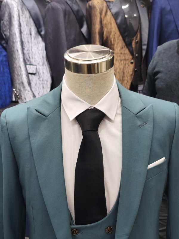 Suit For Men Three Piece Green - Foisen Lin - Image 4