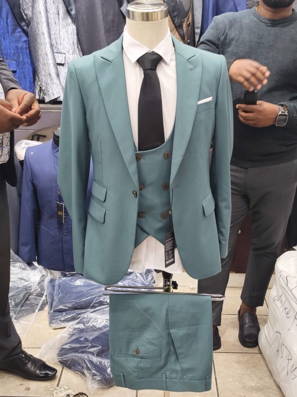Suit For Men Three Piece Green - Foisen Lin