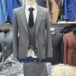 Suit For Men Three Piece Light Grey - Foisen Lin