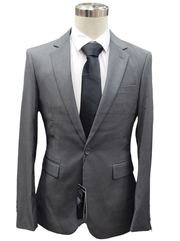 Two Piece Suit for Men One Button - Grey - Image 3