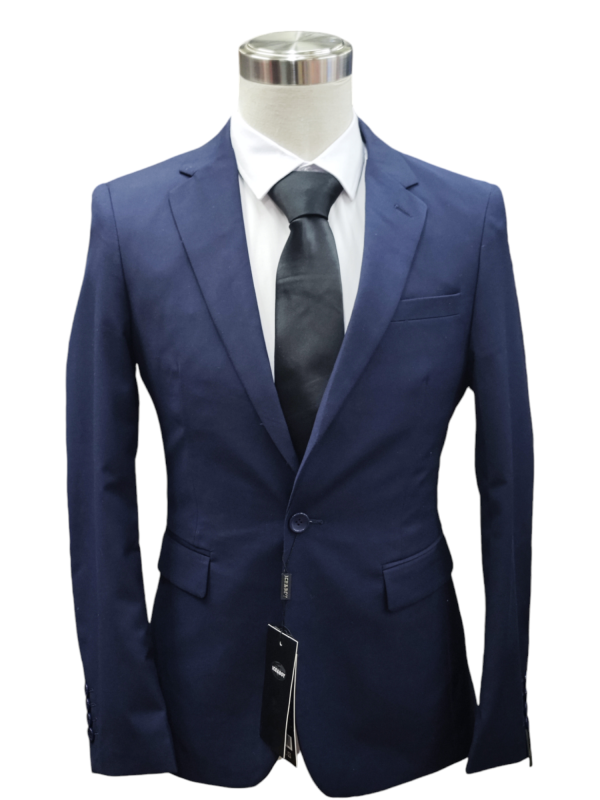 Two Piece Suit for Men One Button - Blue - Image 3