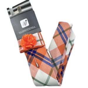 Three Piece Tie - Pocket Square, Flower Brooch and Tie