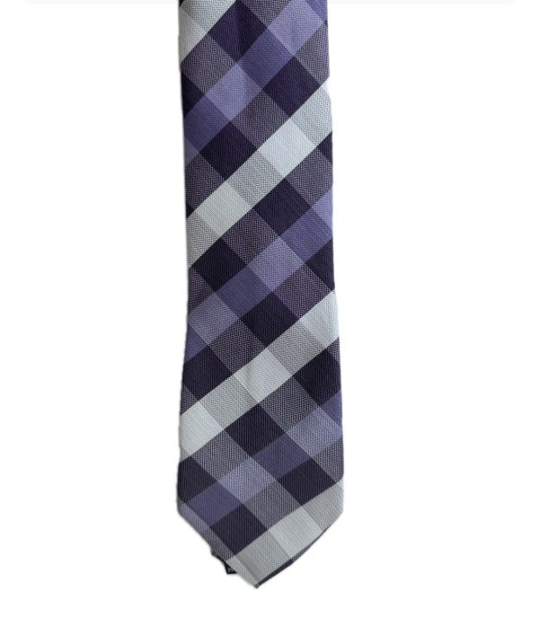 Two Piece Tie - Pocket Square and Tie (purple) - Image 4