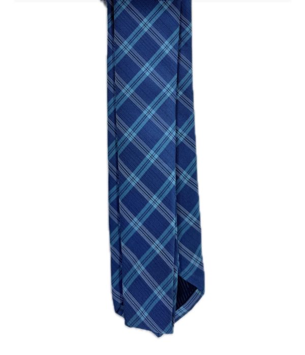 Two Piece Tie - Pocket Square and Tie (blue) - Image 5