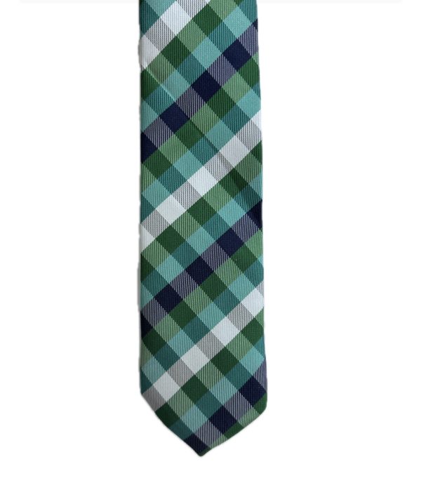 Two Piece Tie - Pocket Square and Tie (green) - Image 4