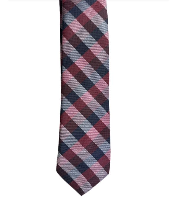 Two Piece Tie - Pocket Square and Tie (maroon) - Image 4