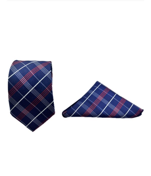 Two Piece Tie - Pocket Square and Tie (maroon) - Image 2