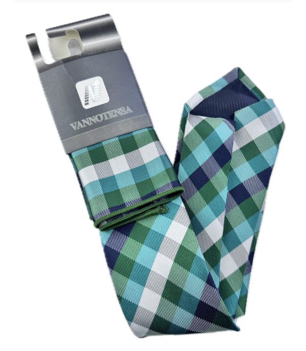 Two Piece Tie - Pocket Square and Tie (green)