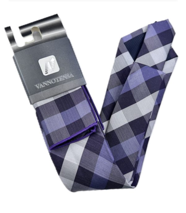 Two Piece Tie - Pocket Square and Tie (purple)
