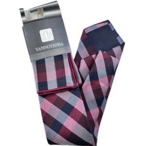 Two Piece Tie - Pocket Square and Tie (maroon)