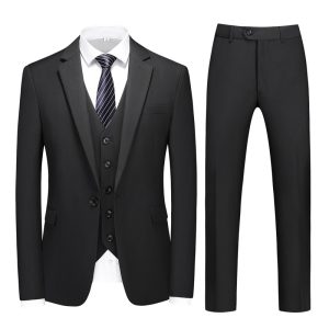 Men's Three Piece Suit - Black