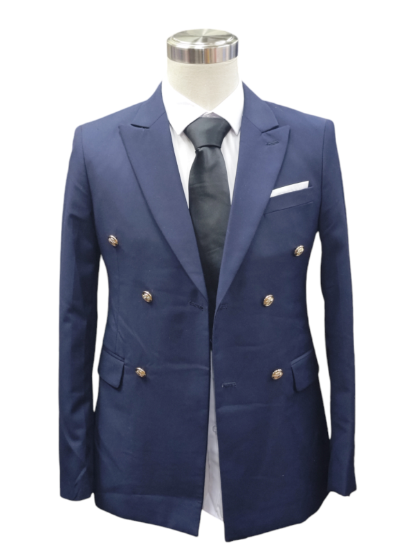 Two Piece Suit for Men - Navy - Image 3
