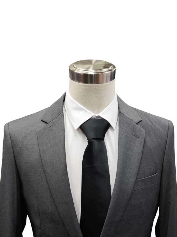 Two Piece Suit for Men One Button - Grey - Image 4