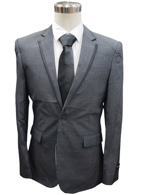 Two Piece Suit for Men One Button - Grey - Image 2