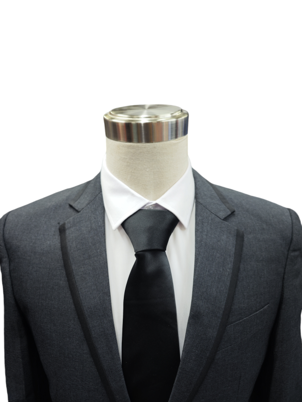 Two Piece Suit for Men One Button - Grey - Image 4