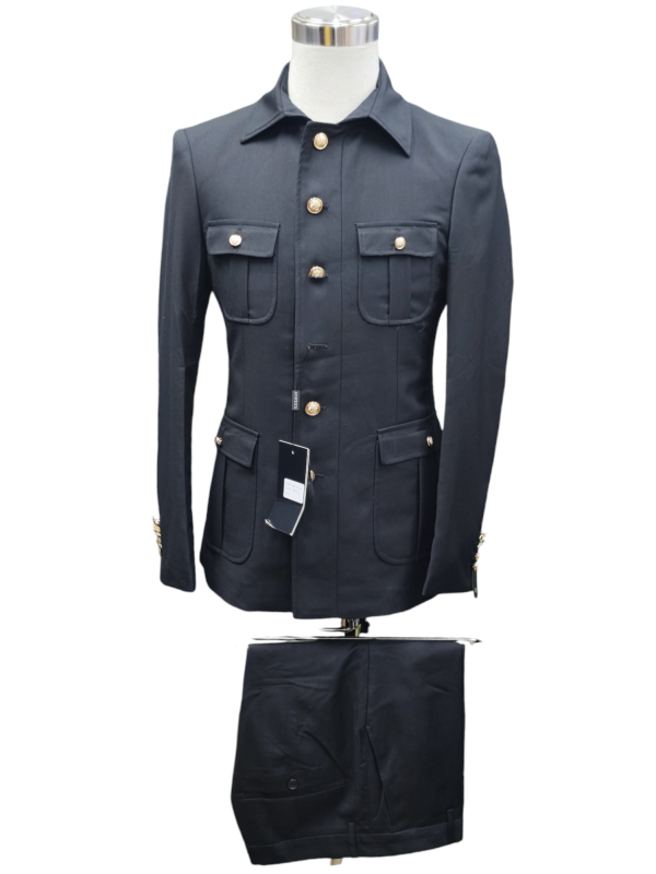 Safari Two Piece Suit for Men - Black - Image 2