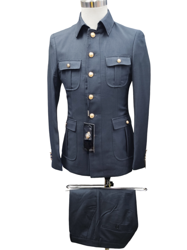 Safari Two Piece Suit for Men - Black