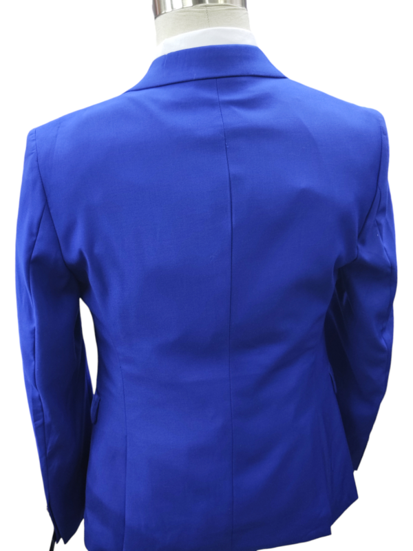 Two Button Three Piece Suit for Men - Blue - Image 6