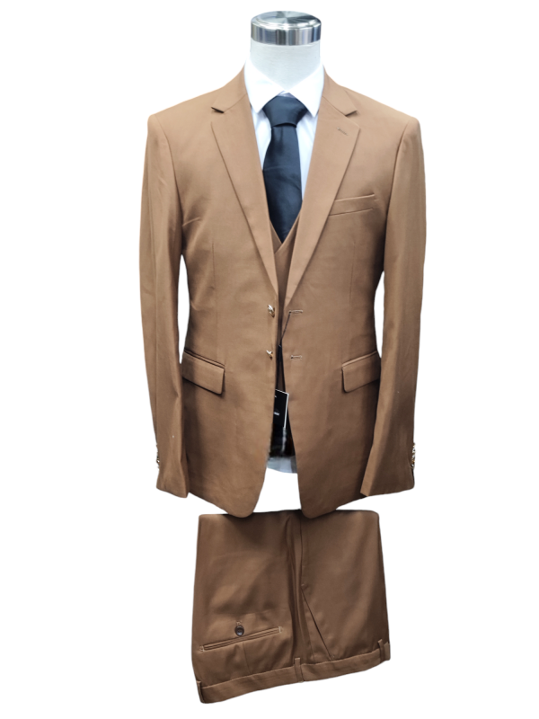 Two Button Three Piece Suit for Men - Navy